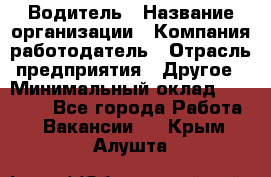 Водитель › Название организации ­ Компания-работодатель › Отрасль предприятия ­ Другое › Минимальный оклад ­ 30 000 - Все города Работа » Вакансии   . Крым,Алушта